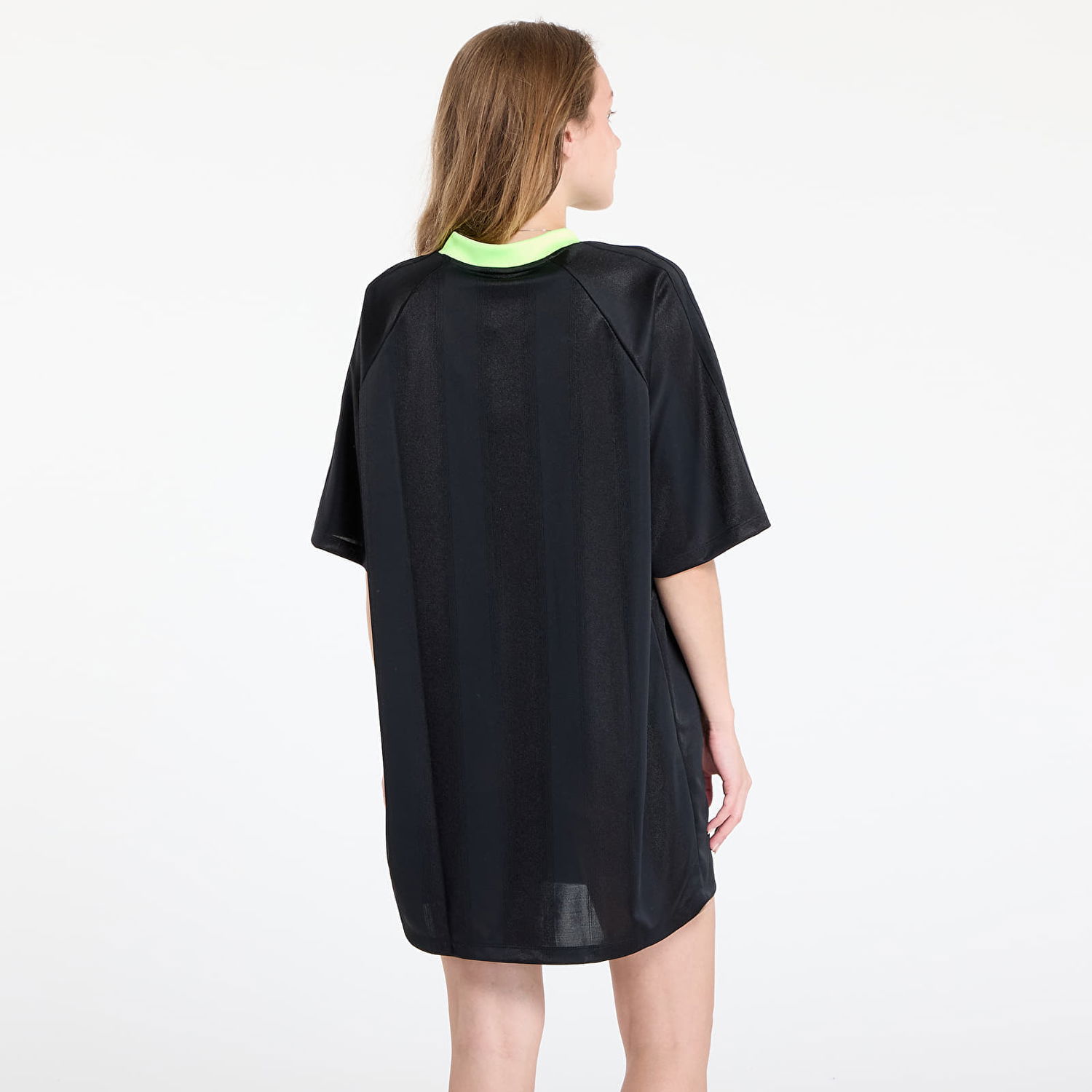 Šaty adidas Originals Adicolor Football Jacquard Oversize Dress Black/ Signal Green Čierna | KB8152, 1