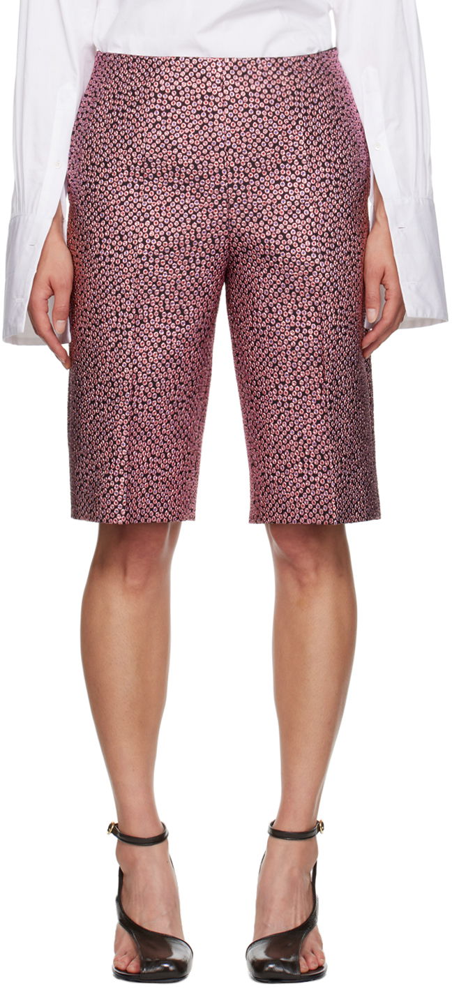 Šortky Dries Van Noten Jacquard Shorts Ružová | 242-010930-9165