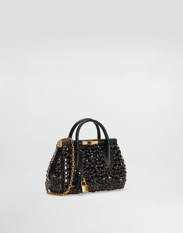 Kabelka Dolce & Gabbana Dolce & Gabbana Mini Marlene Iguana-Print Calfskin Handbag Čierna | BB7744AJ6798S485, 2