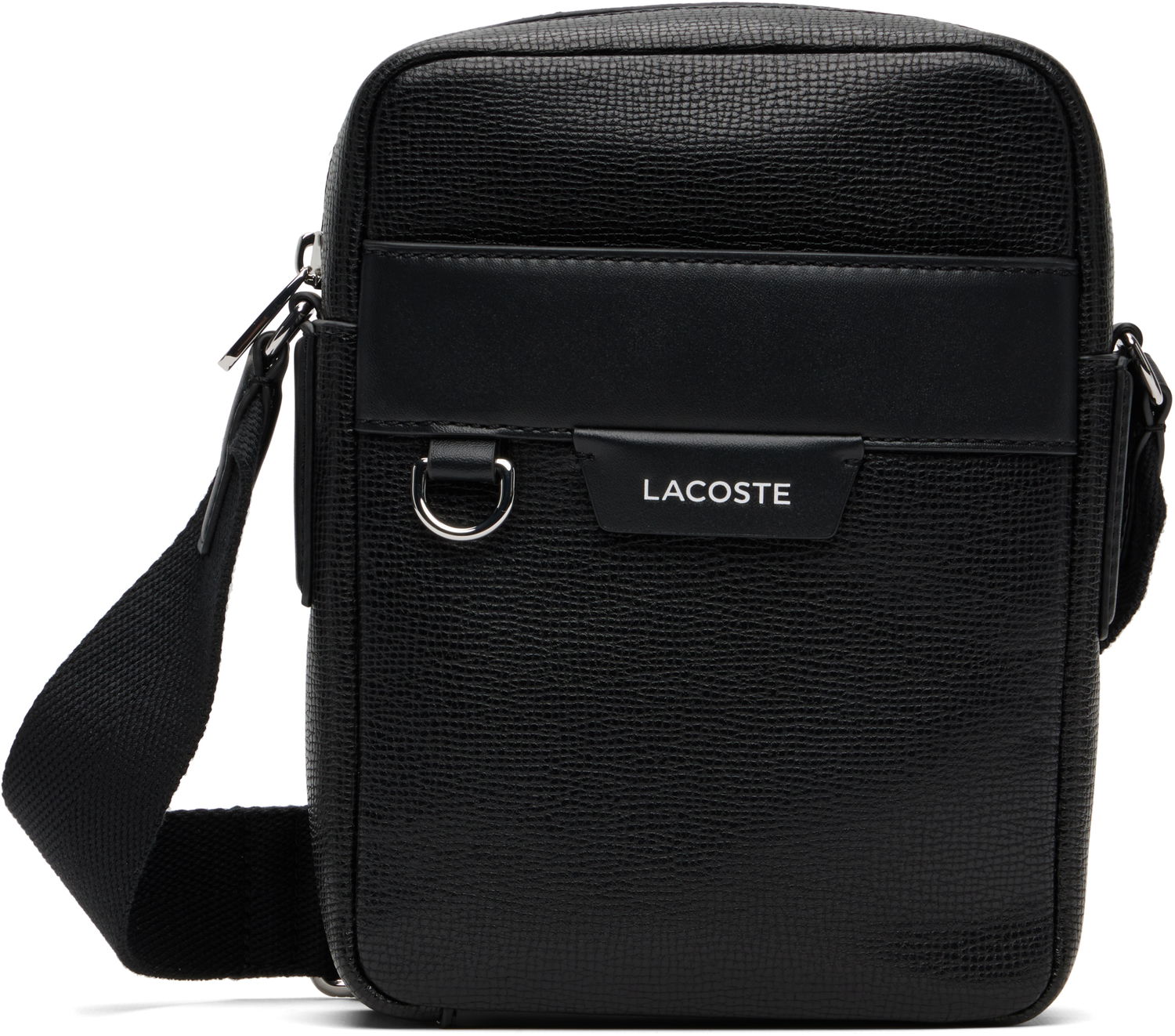Taška cez rameno Lacoste Ossian Leather Satchel Bag Čierna | NH5047OI_000, 0