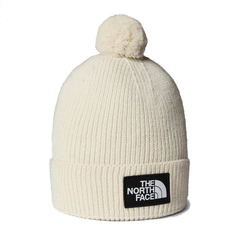 Kulicha The North Face The North Face Logo Box Pom Beanie Biela | NF0A8CHFQLI1