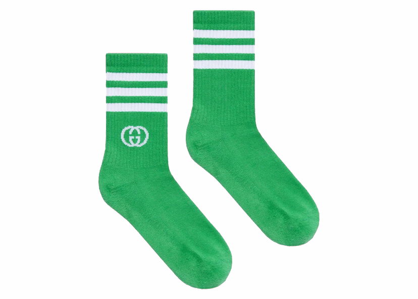 Ponožky Gucci adidas x Ankle Socks Green/White Zelené | 691868 4G293 3777