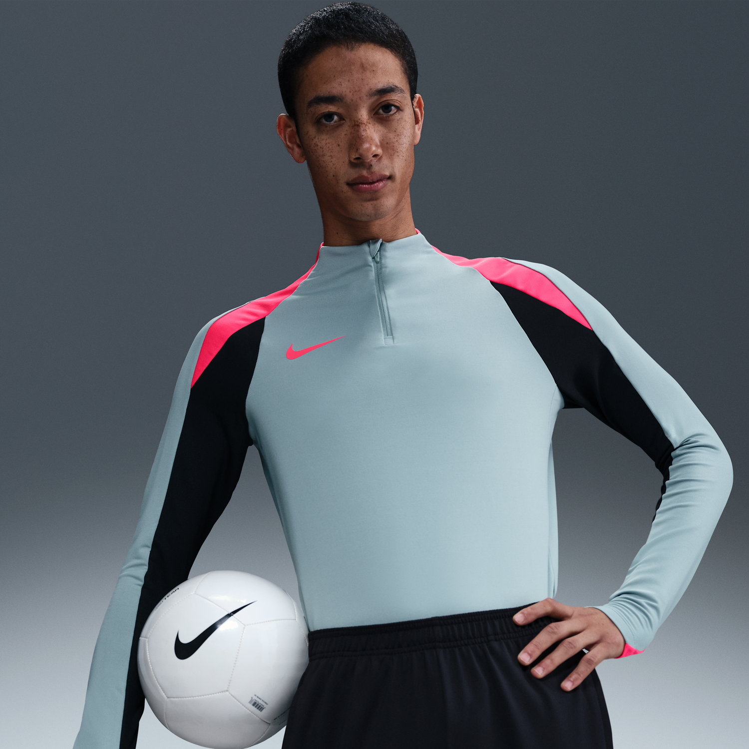 Dres Nike Dri-FIT Strike Half-Zip Football Training Top Šedá | FN2403-395, 0
