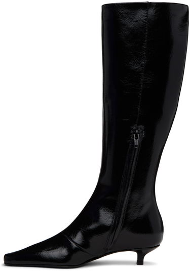 Šaty TOTEME Totême 'The Slim' Kitten Heel Knee-High Boots Čierna | 241-WAS954-LE0046, 2