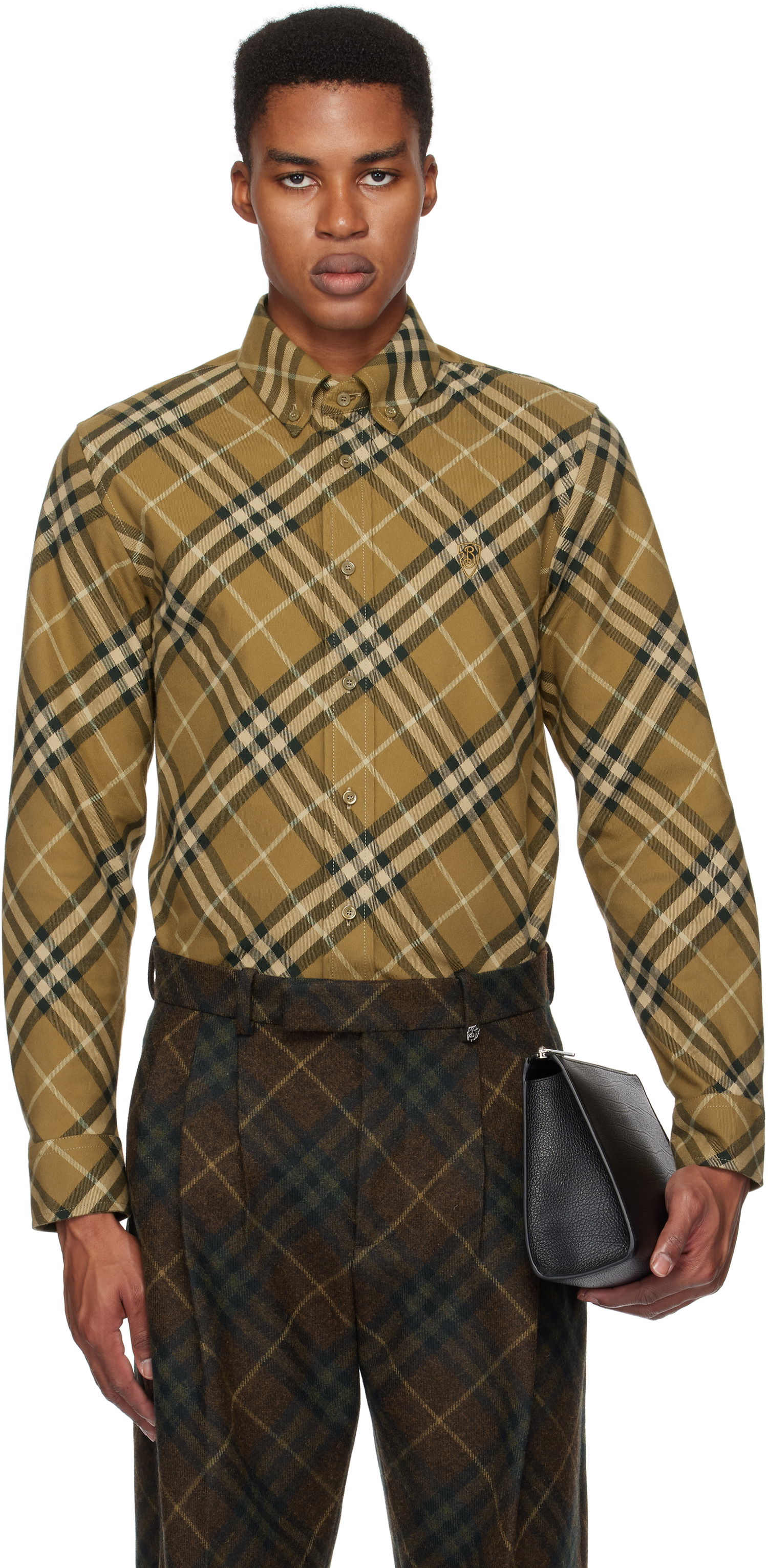 Košeľa Burberry Check Cotton Shirt Zelené | 8098838, 0