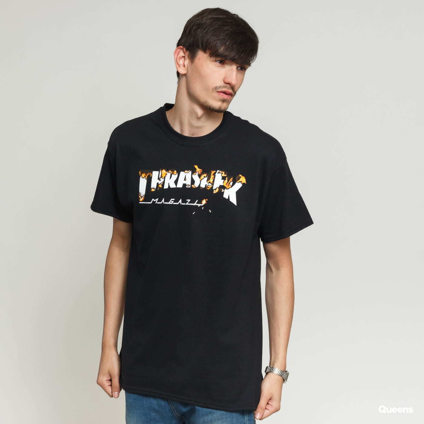 Tričko Thrasher Intro Burner Tee Black Čierna | 049511, 0