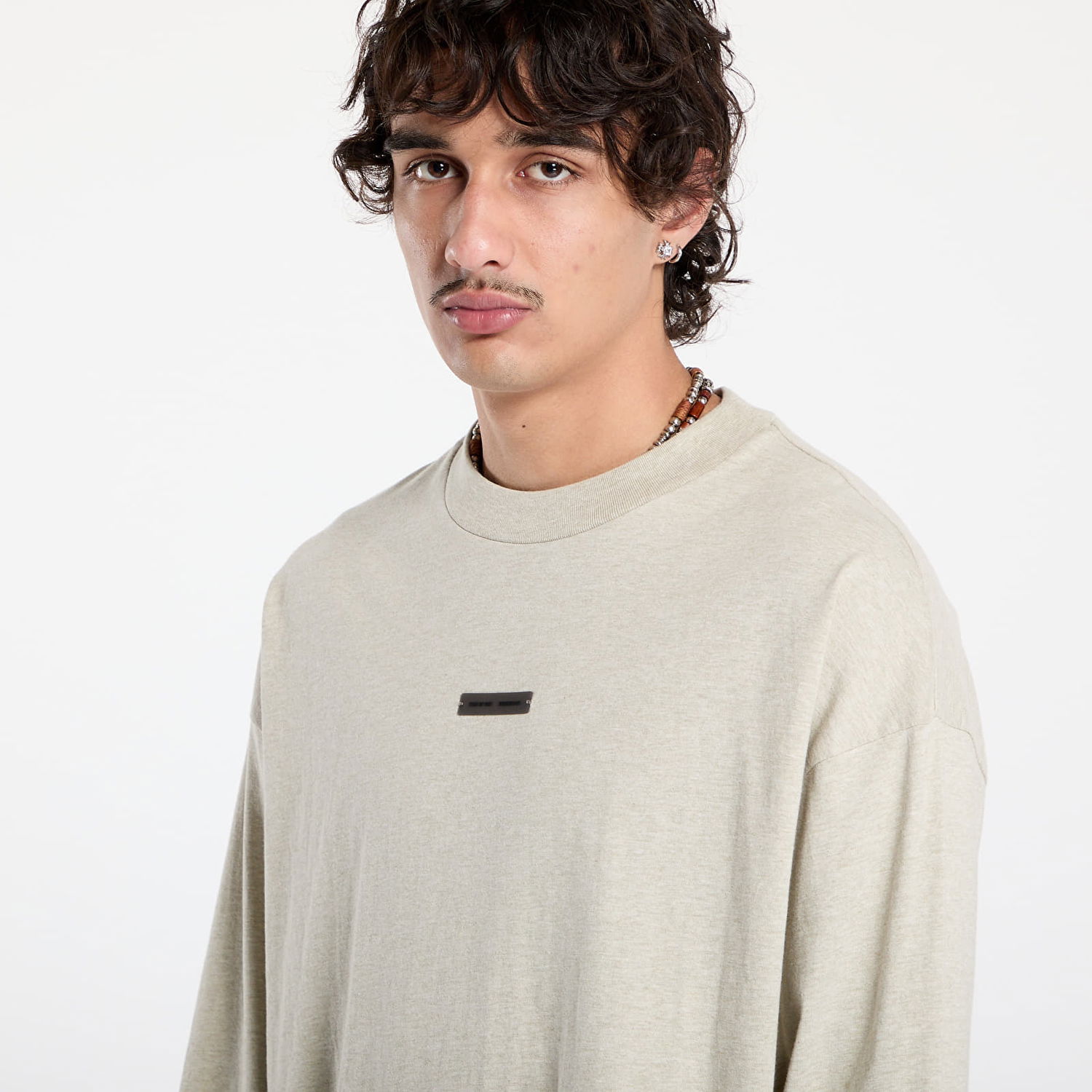 Tričko Fear of God Fear of God Essentials Classic Long Sleeve T-Shirt Béžová | 125SP254202F-969, 1
