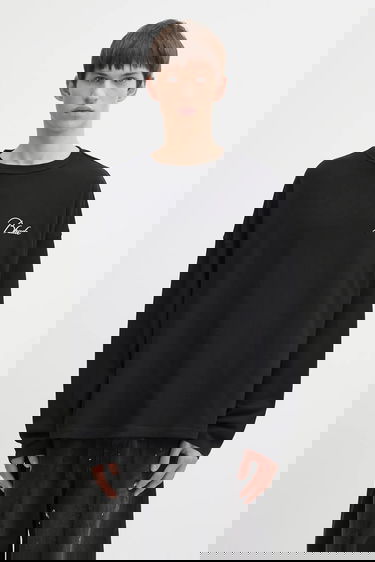 Tričko Rhude Classique reverse Cotton Long-Sleeve T-Shirt Čierna | RHFW25TT10012, 2