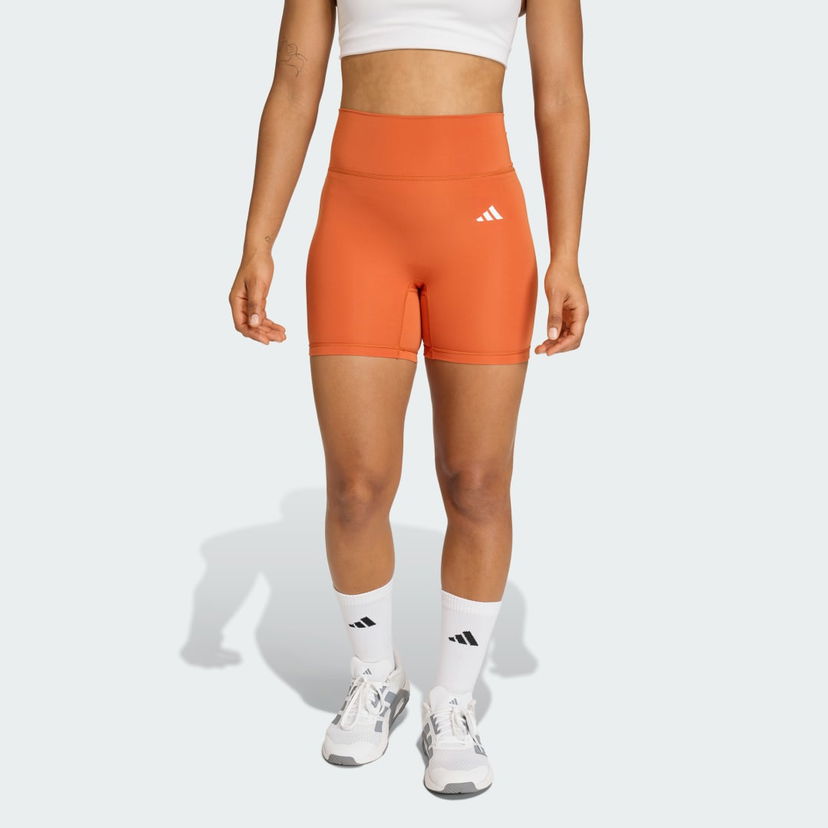 Šortky adidas Performance Optime Essentials High-Waist Workout Shorts Oranžová | KE0828