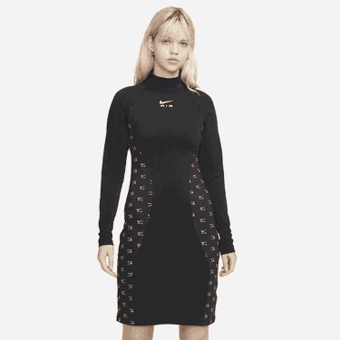 Šaty Nike Air Long Sleeve Bodycon Dress Čierna | DV8064-010, 0