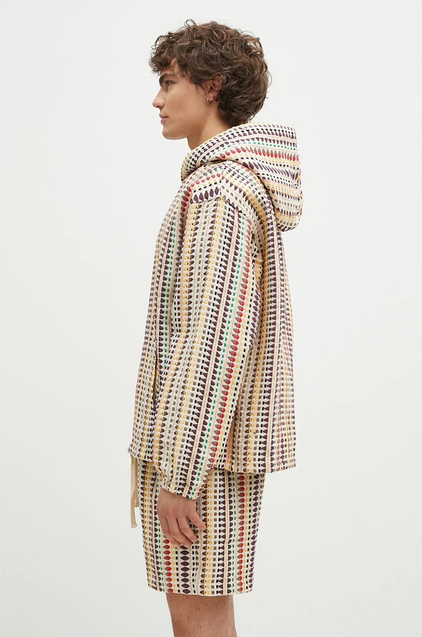 Mikina Pleasures Stitch Poncho Hoodie With Hood Béžová | P24F052, 1