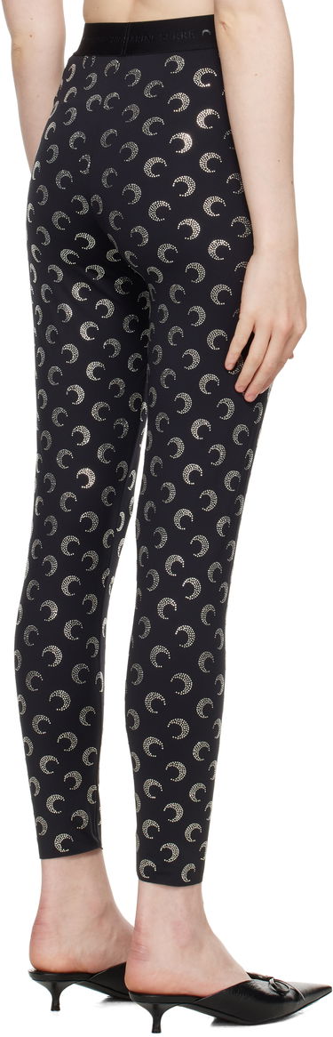 Legíny Marine Serre Marine Serre Moon Rhinestoned Jersey Leggings Čierna | WPA111A CJER0002, 2