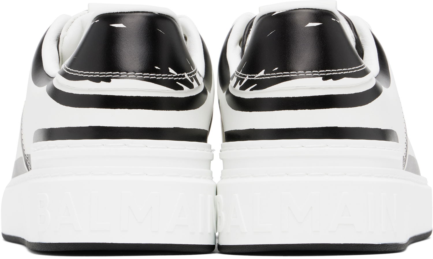 Tenisky a topánky Balmain Balmain B-Court Printed Calfskin Biela | EM1VI288LCLP, 1