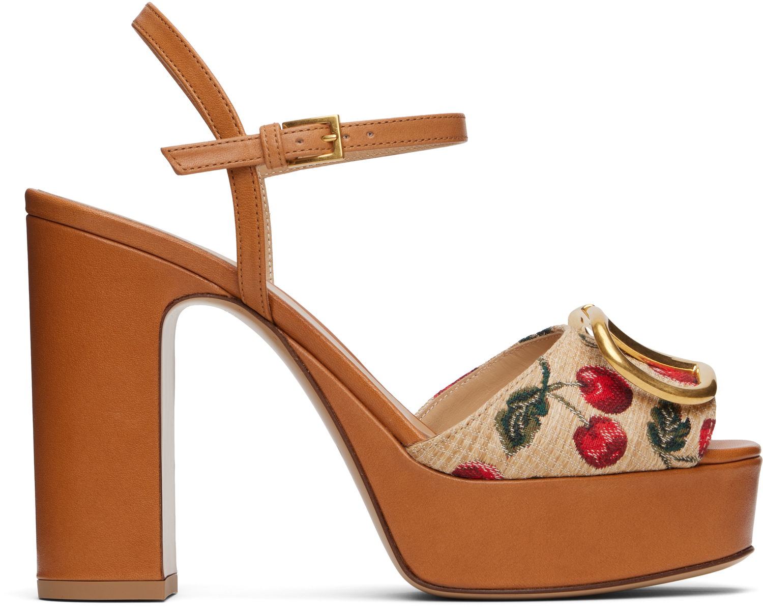 Starostlivosť o obuv Valentino Valentino Garavani VLogo Signature Cherryfic Platform Sandals Hnedá | 6W0S0FG2NNX, 0