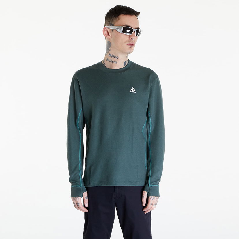 Tričko Nike ACG Dri-FIT ADV "Goat Rocks" Men's Long-Sleeve Winterized Top Vintage Green/ Bicoastal/ Summit White Tyrkysová | FB8115-338