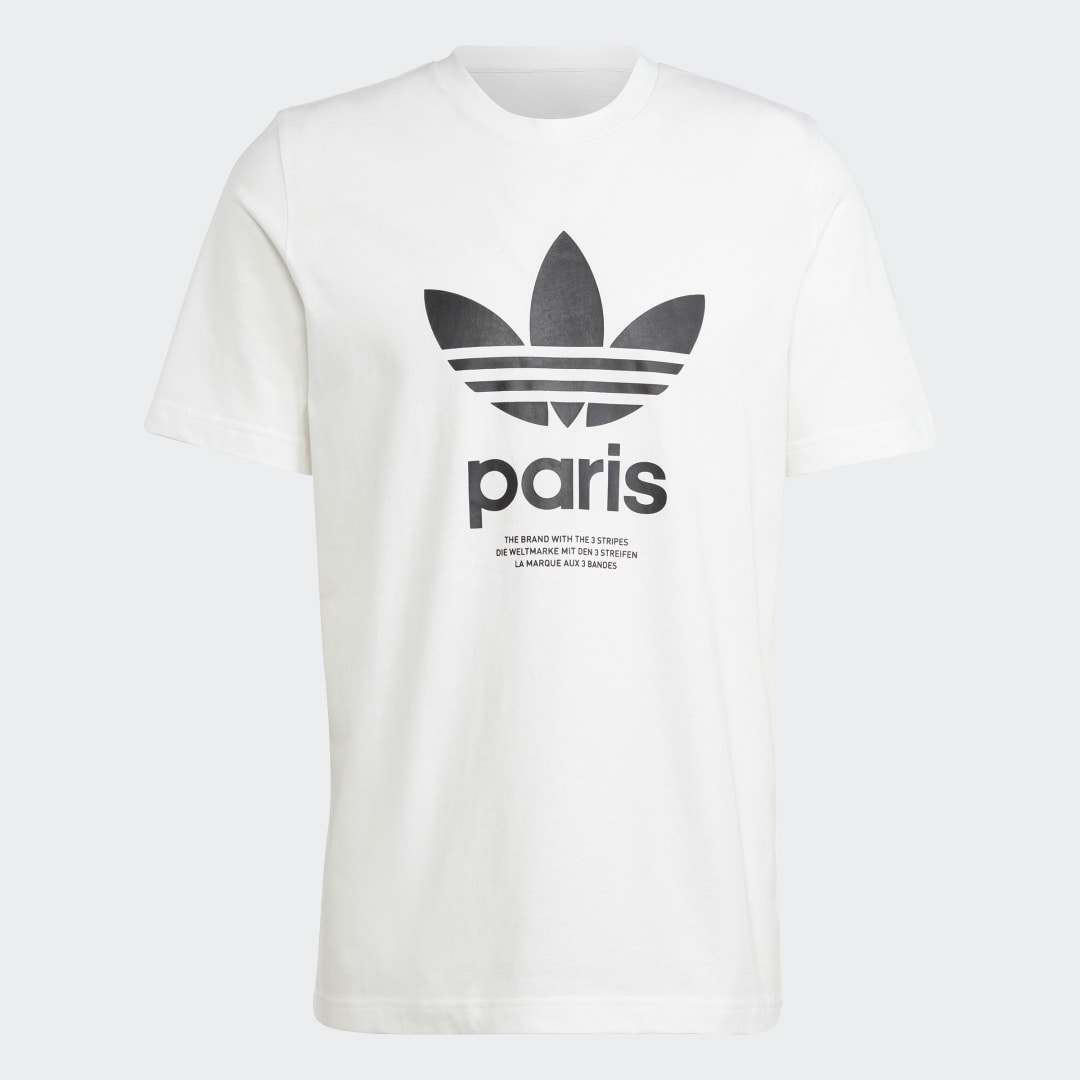 Tričko adidas Performance Icone Paris City Originals Biela | IP6538, 1