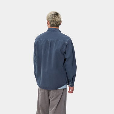 Košeľa Carhartt WIP Stone Dyed Shirt Jacket Modrá | I033750_8, 2