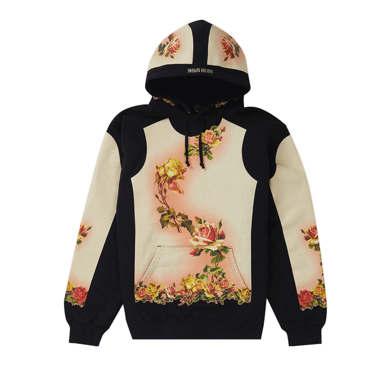 Mikina Supreme Jean Paul Gaultier x Floral Print Hooded Sweatshirt Rôznofarebný | SS19SW1 BLACK, 0