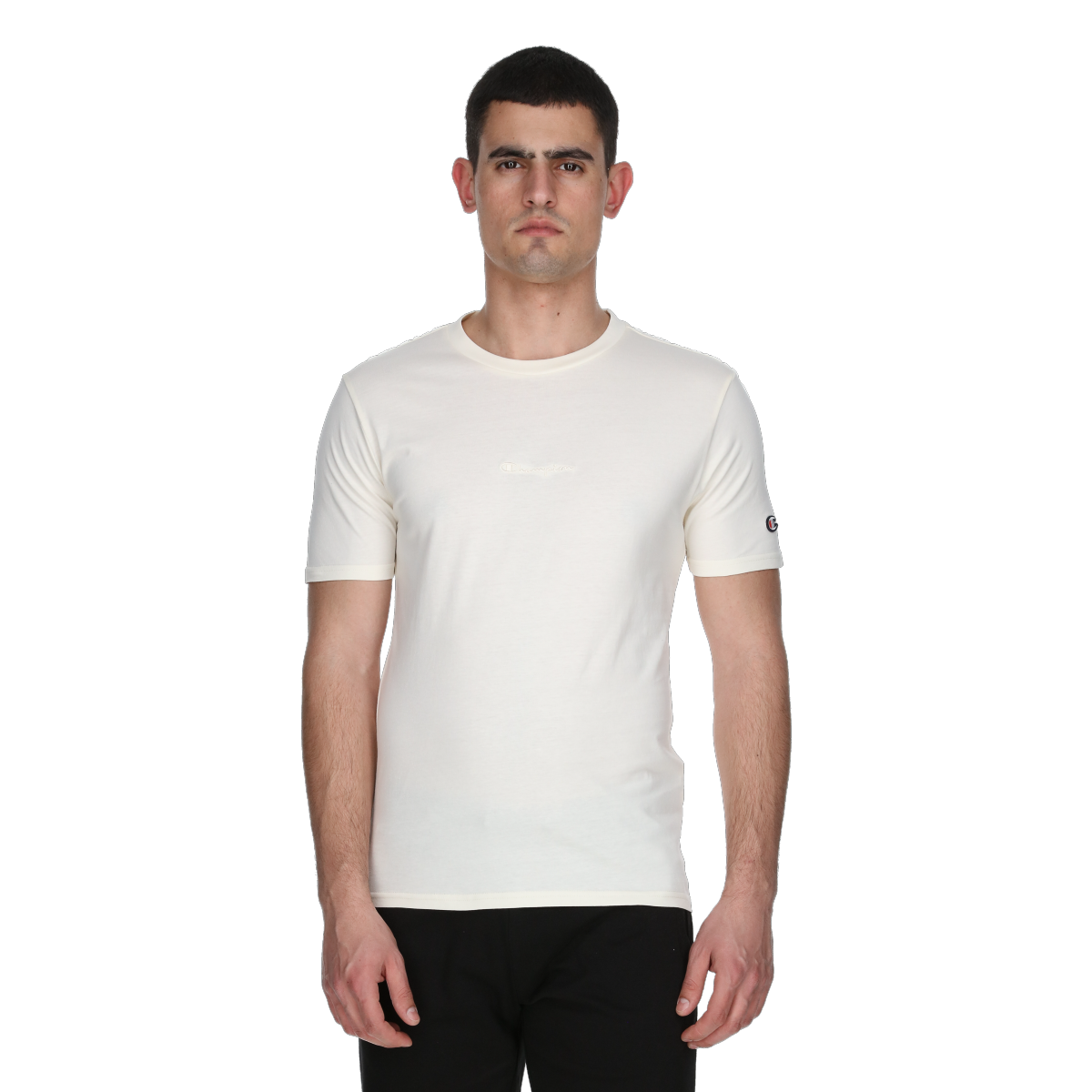 Tričko Champion Embossed Logo Crewneck T-Shirt Biela | 221533-WW011, 0