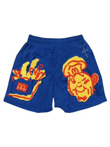 Šortky Cactus Jack by Travis Scott McDonald's x Illustration Shorts Modrá | CJMD BS124 BLUE