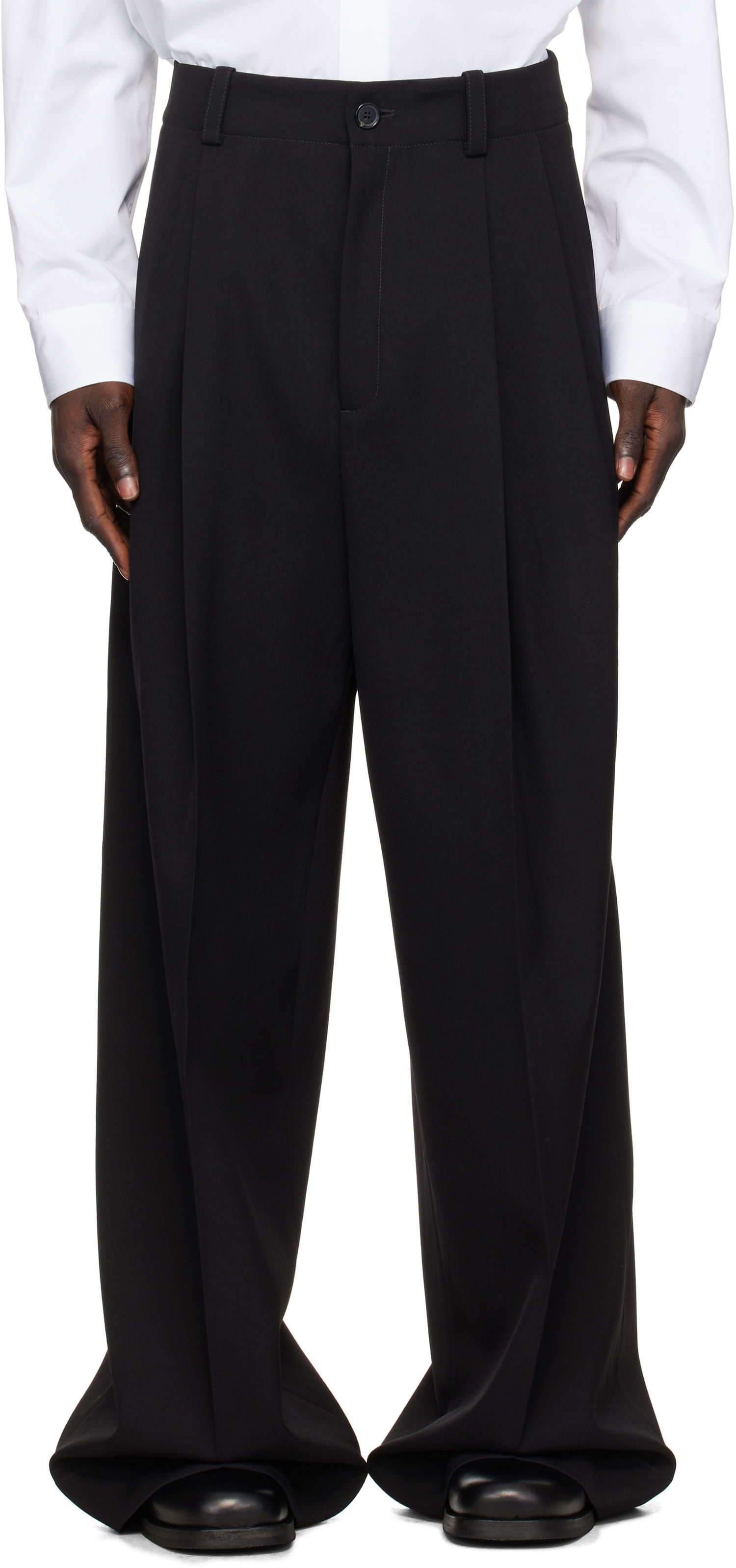 Nohavice Off-White Wool Tailored Trousers Čierna | OMCA24BF24FAB0021010, 0