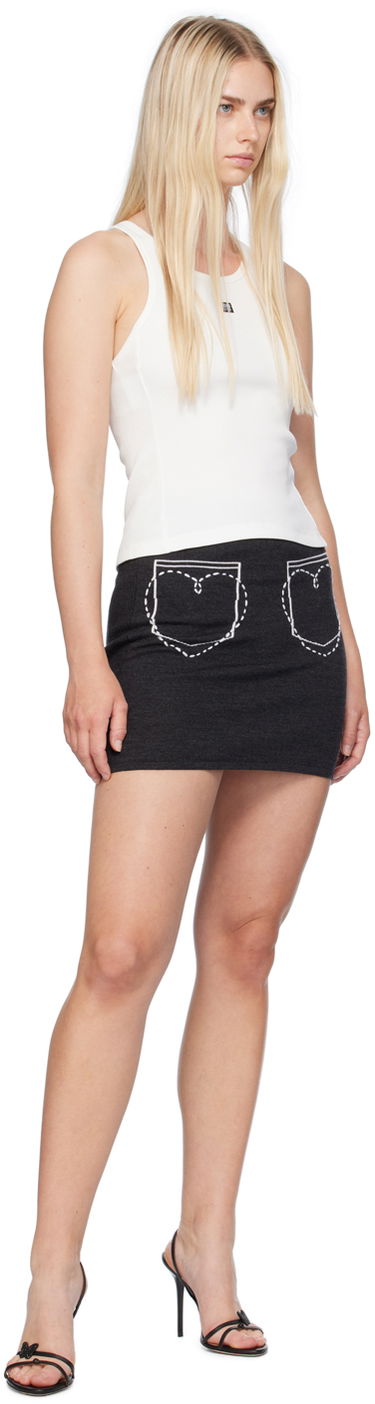 Tielko Moschino Moschino Jeans Patch Tank Top Biela | 242K10807, 3