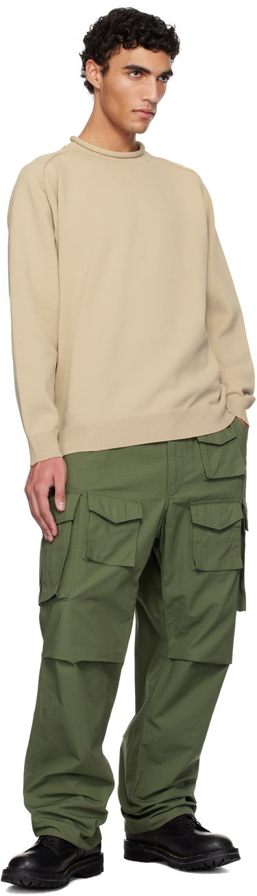 Sveter NANAMICA Nanamica 12G Crew Neck Sweater Béžová | S25SJ008U, 3