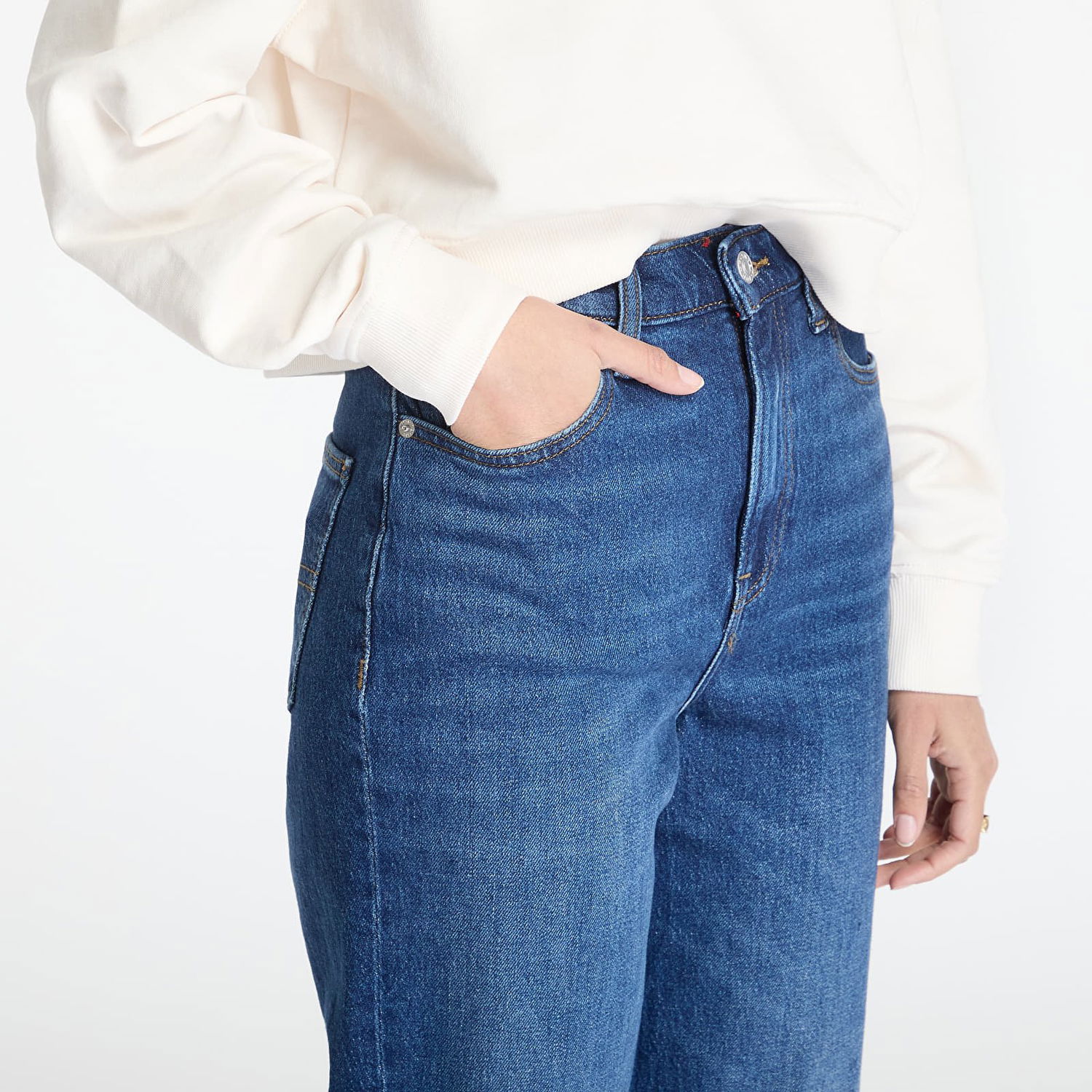 Džínsy Tommy Hilfiger Tommy Jeans Layla High Rise Slim Straight Jeans W27/L30 Modrá | DW0DW20054 1BK, 1