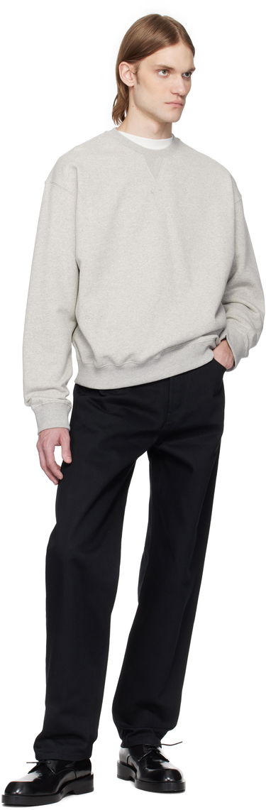 Sveter Jil Sander Jil Sander Embroidered Logo Sweatshirt Šedá | J47GU0128_J20010, 3