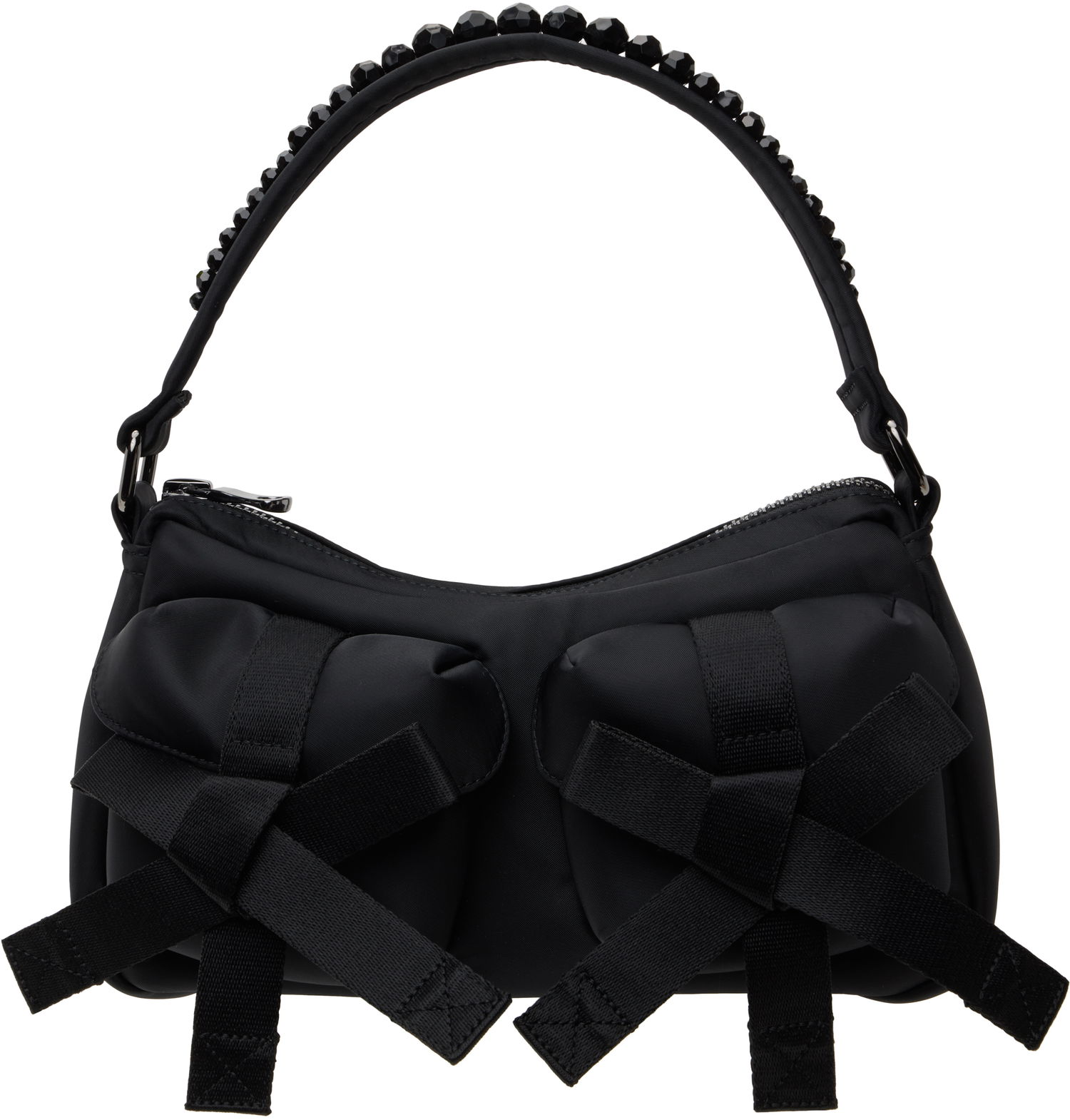 Kabelka Simone Rocha Simone Rocha Beaded Utility Bow Pochette Bag Čierna | BAG176B 0761, 0