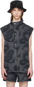 Feng Chen Wang Dragon Denim Vest
