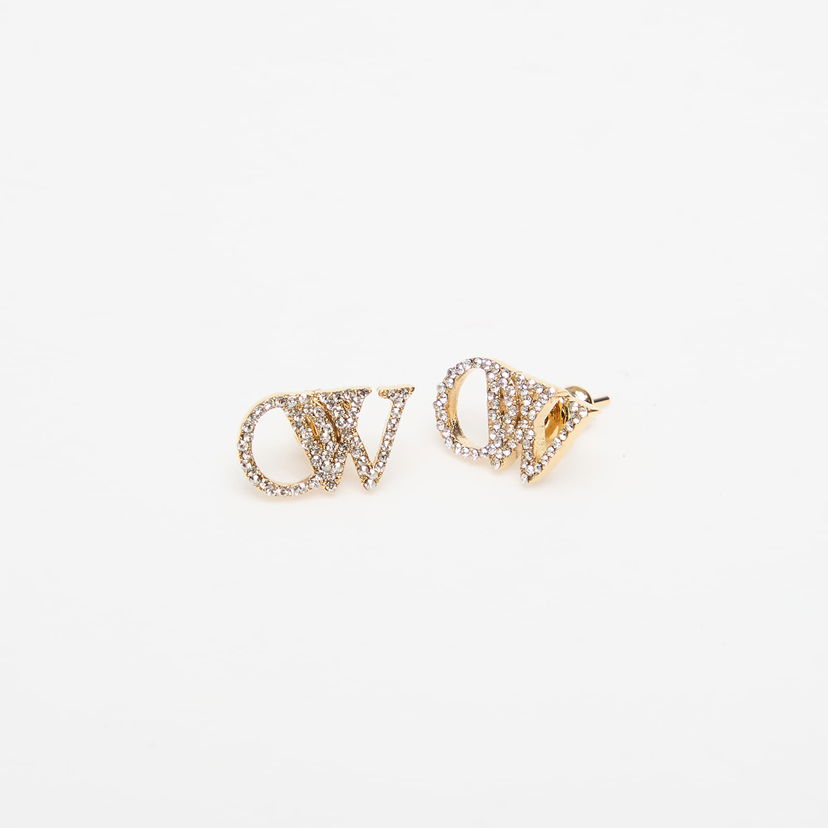 Náušnice Off-White Off-White OW Earrings with Rhinestones Metalická | OWOD299C99MET0017672