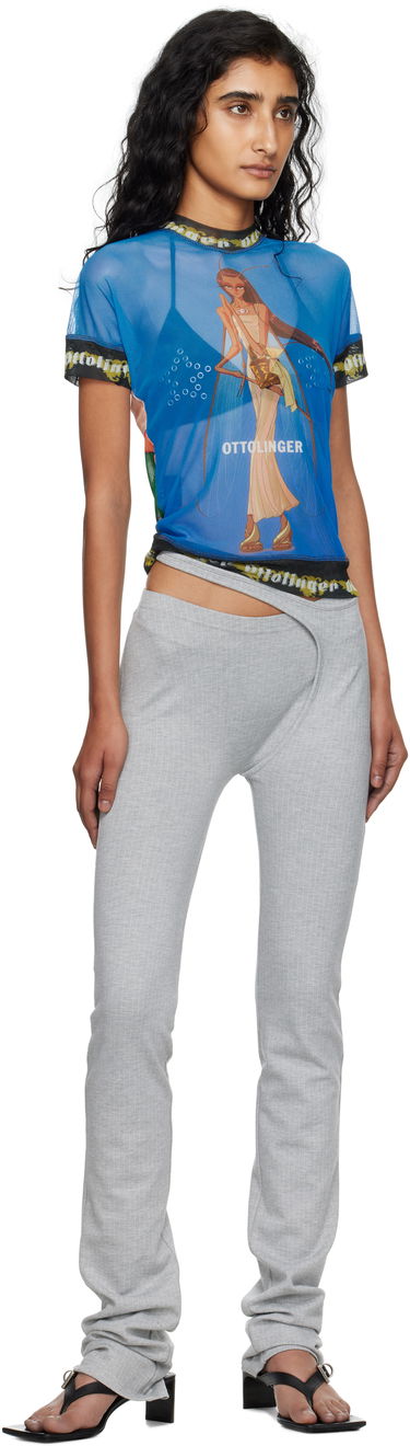 Tričko Ottolinger Ottolinger Oversized Mesh Graphic T-Shirt Modrá | 101-100501-02, 3