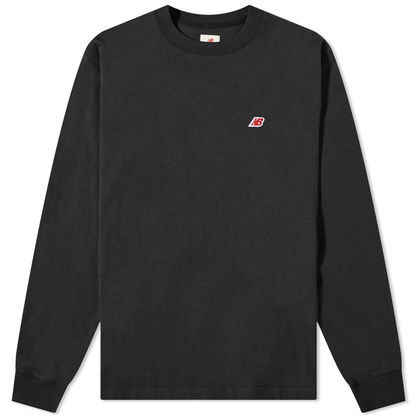 Tričko New Balance Long Sleeve Minimal Logo T-Shirt Čierna | MT21542-BK