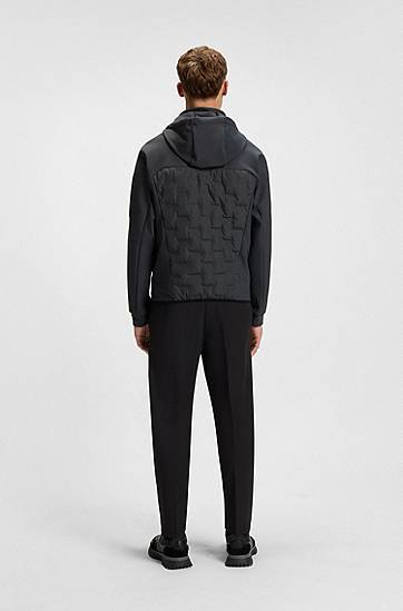 Bunda BOSS Down-filled Hooded Jacket Čierna | 50541045, 1