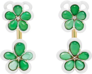 Náušnice Bottega Veneta Bottega Veneta Flower Drop Earrings Zelené | 804879 V4S71, 0