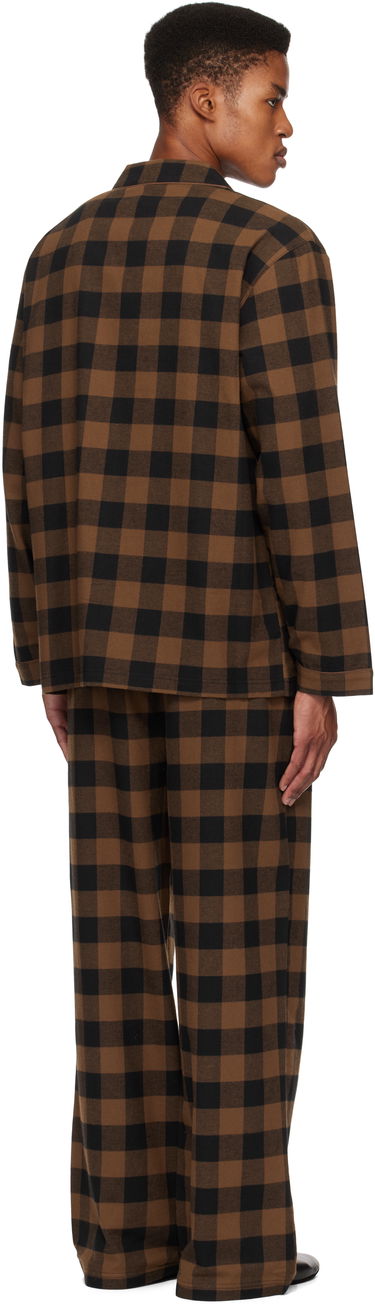 Košeľa SKIMS Flannel Sleep Set Hnedá | ST-SST-6004M, 2