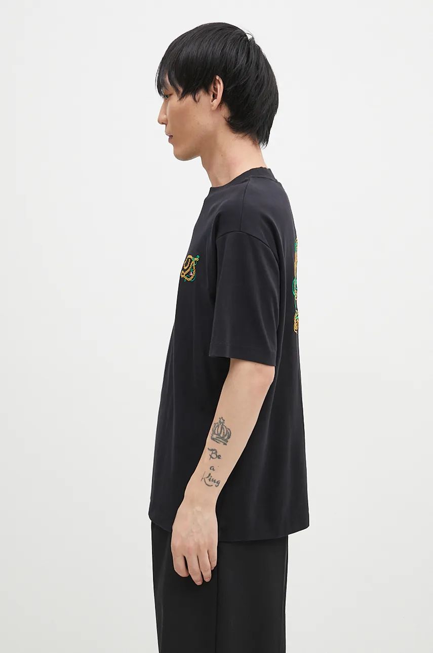 Tričko Drôle de Monsieur T-Shirt With Print Čierna | E.TS213.CO002.BL, 1