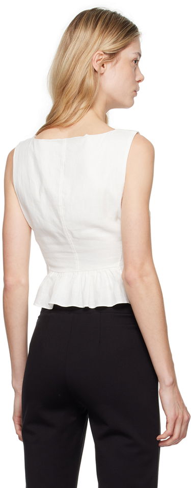 Vesta GUIZIO Guizio Adelina Peplum Tank Top Biela | P24109W085, 2