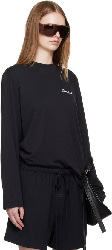 Tričko Fear of God ESSENTIALS Classic Fit Long Sleeve T-Shirt Čierna | 125SP255880FW, 1