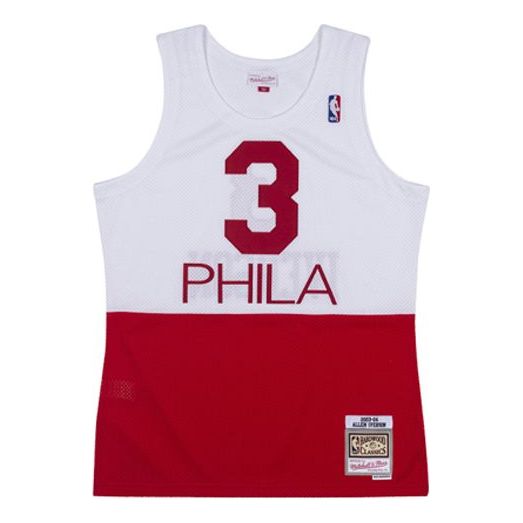 Dres Mitchell & Ness Mitchell & Ness Philadelphia 76ers Allen Iverson Swingman Jersey Biela | SMJYAC19165-P76WHRD03AIV, 0