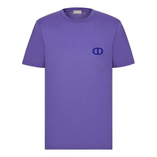 Tričko Dior Knit Short Sleeve T-Shirt Fialová | 013J600A0589-C444