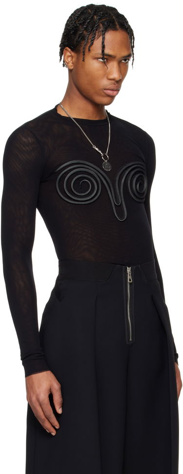 Body Jean Paul Gaultier Jean Paul Gaultier 3D Spirale T-Shirt Čierna | 25/34-F-TO271B-T001-00, 1