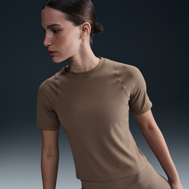Tričko Nike Dri-FIT Short Sleeve Ribbed Tee Hnedá | HF2772-233, 0