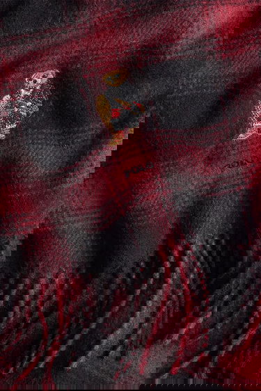 Šál Polo by Ralph Lauren Polo Bear Wool Plaid Scarf and Knitted Beanie Set Červená | 449P02049, 2