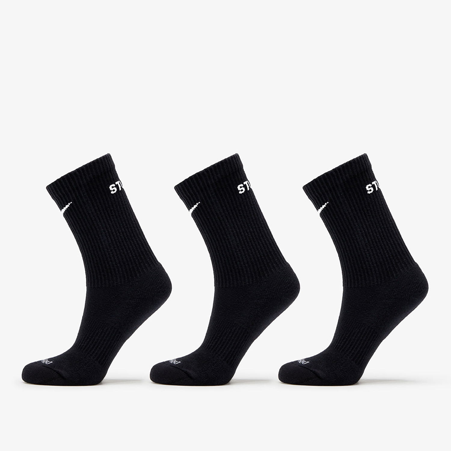 Ponožky Nike Stüssy x Cushioned Crew Socks 3-Pack Čierna | FQ3054-010, 0
