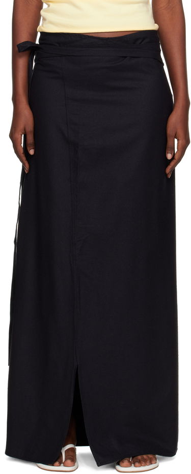 Sukňa Baserange Baserange Venn Maxi Wrap Skirt Čierna | SSVE-WS-AU25, 0