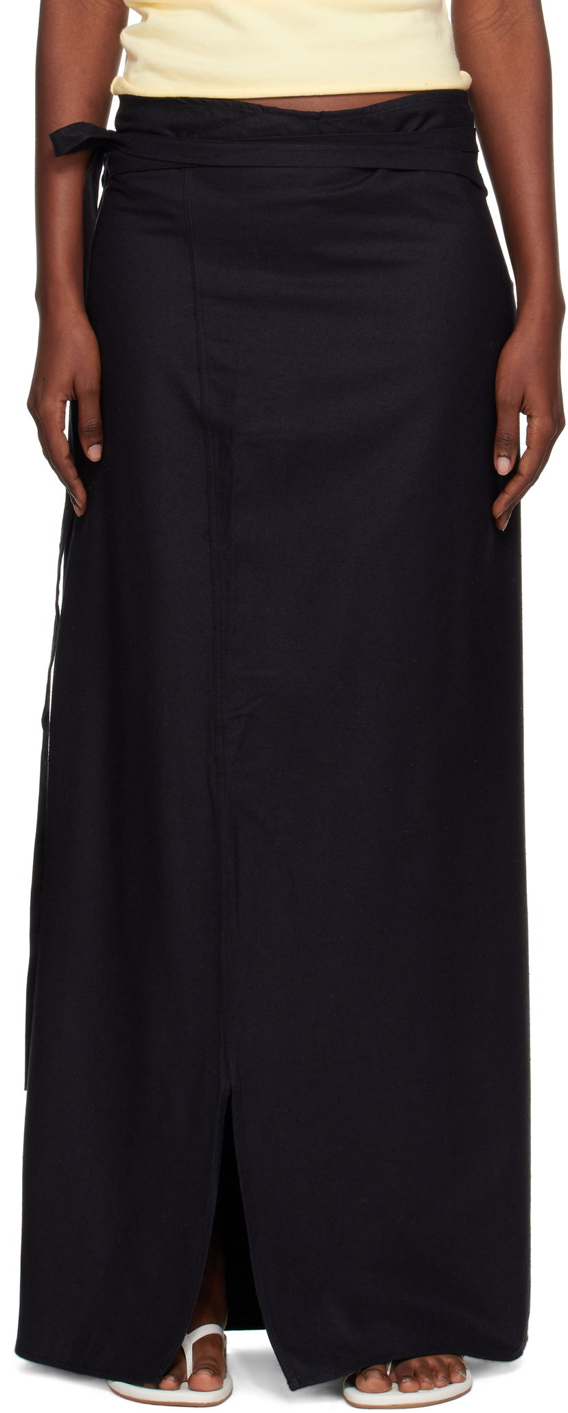 Sukňa Baserange Baserange Venn Maxi Wrap Skirt Čierna | SSVE-WS-AU25