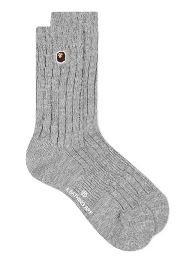 Ponožky BAPE One Point Socks Šedá | 001SOI801001M-GRA