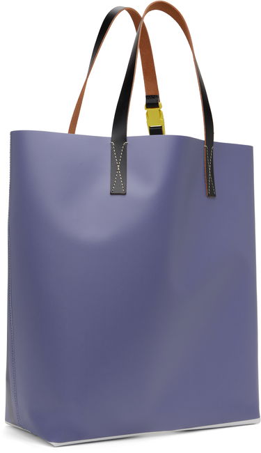 Tote bag Marni Marni Tribeca Striped Shopping Tote Modrá | SHMQ0037Q0P8210ZO886, 2